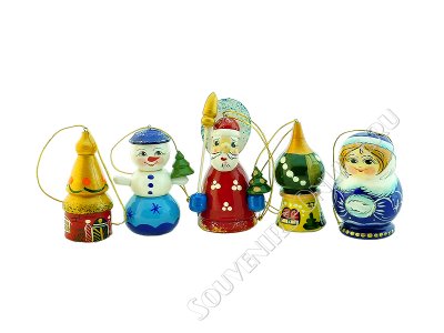 Набор елочных игрушек Дед Мороз фигурный
