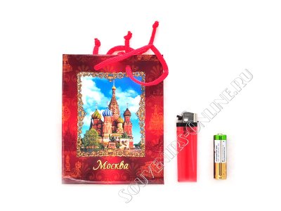 Пакет c ручками 14 см Москва. Фото с габаритными предметами.